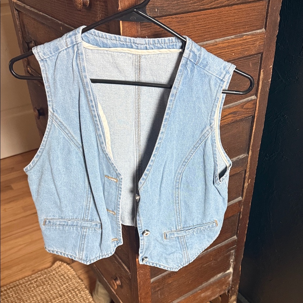 Light Blue Denim Vest